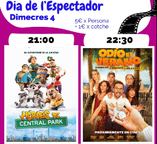 Cartelera de películas para el Día del Espectador