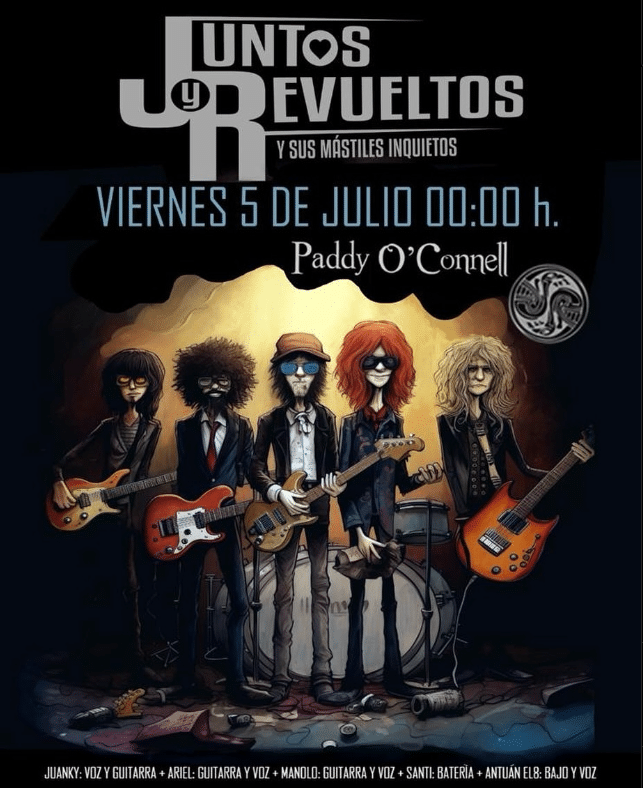 Concierto Juntos y Revueltos 5 julio en Paddy O'Connell