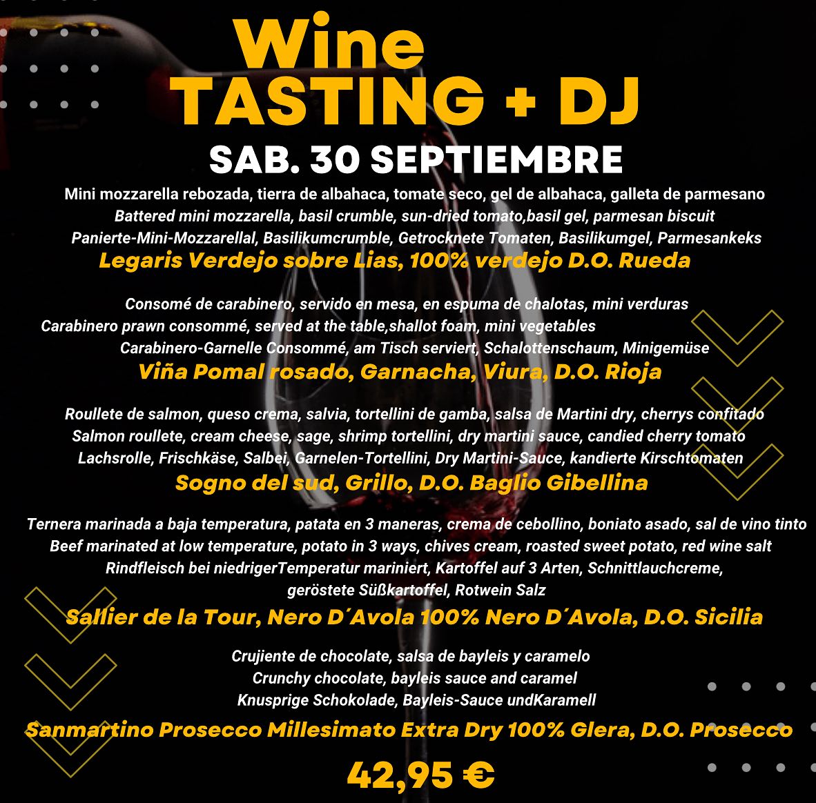 Cata de vinos + DJ