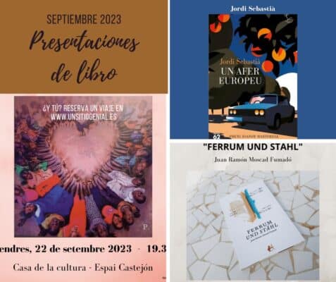 Las 3 presentaciones de libro en septiembre
