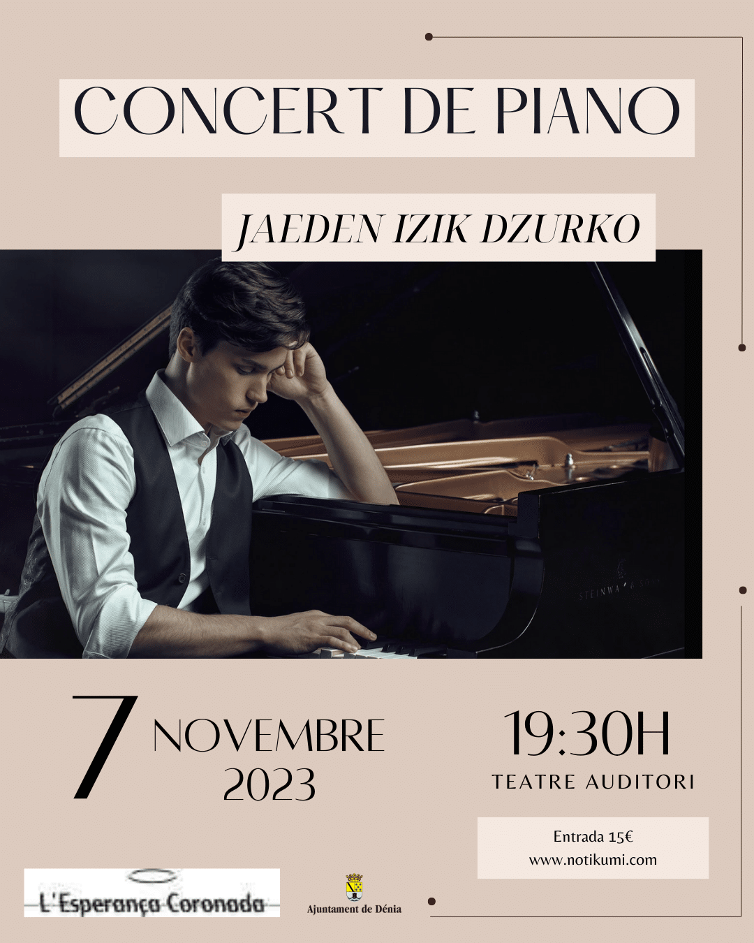 Concierto: JAEDEN IZIK-DZURKO, piano