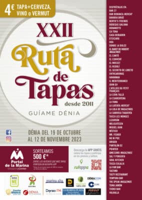 ruta de la tapa Denia XXII