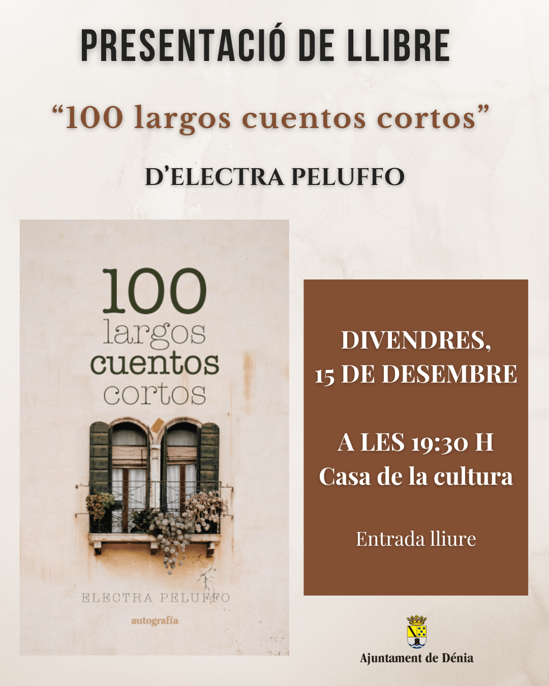 Presentación del libro: 100 LARGOS CUENTOS CORTOS