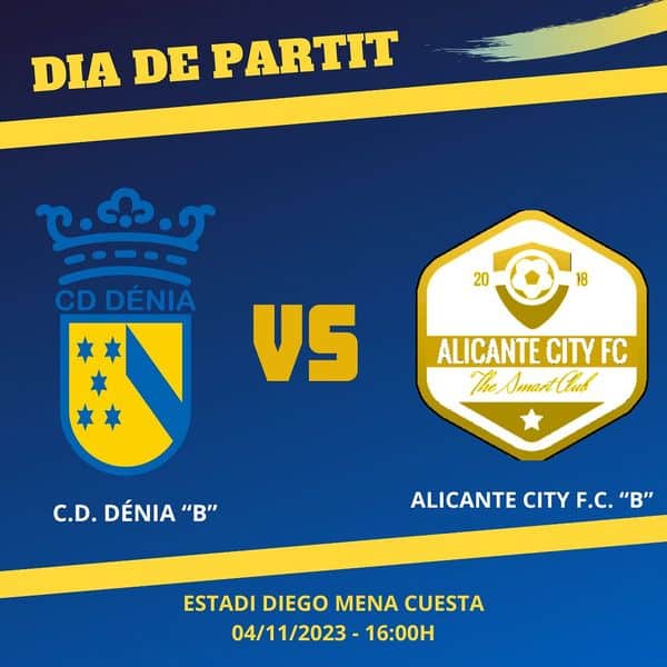 Fútbol: CD Denia B VS Alicante City F.C. “B”.
