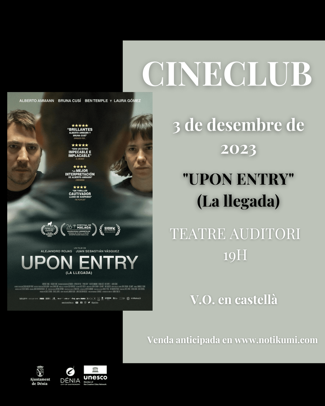 Cineclub: UPON ENTRY (La llegada)