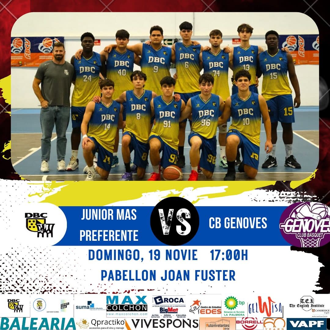 Basquet: JUNIOR MASCULINO PREFERENTE VS CB GENOVÉS