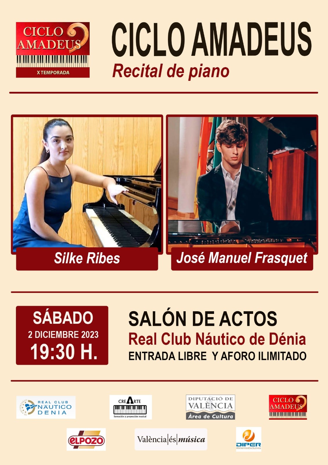 Recital de piano: Ciclo Amadeus