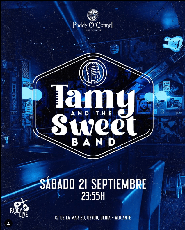 Concierto de Tamy and the Sweet Band en Paddy O'Connell.