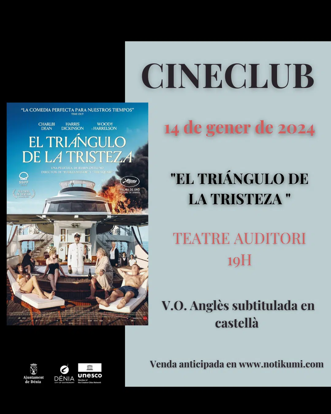 Cineclub: EL TRIÁNGULO DE LA TRISTEZA