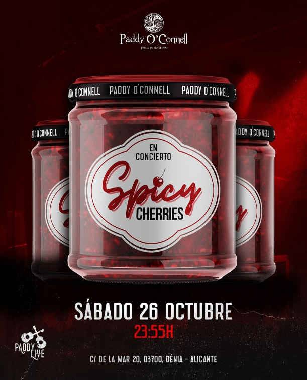 Concierto Spicy Cherries en Paddy O'Connell, Alicante.