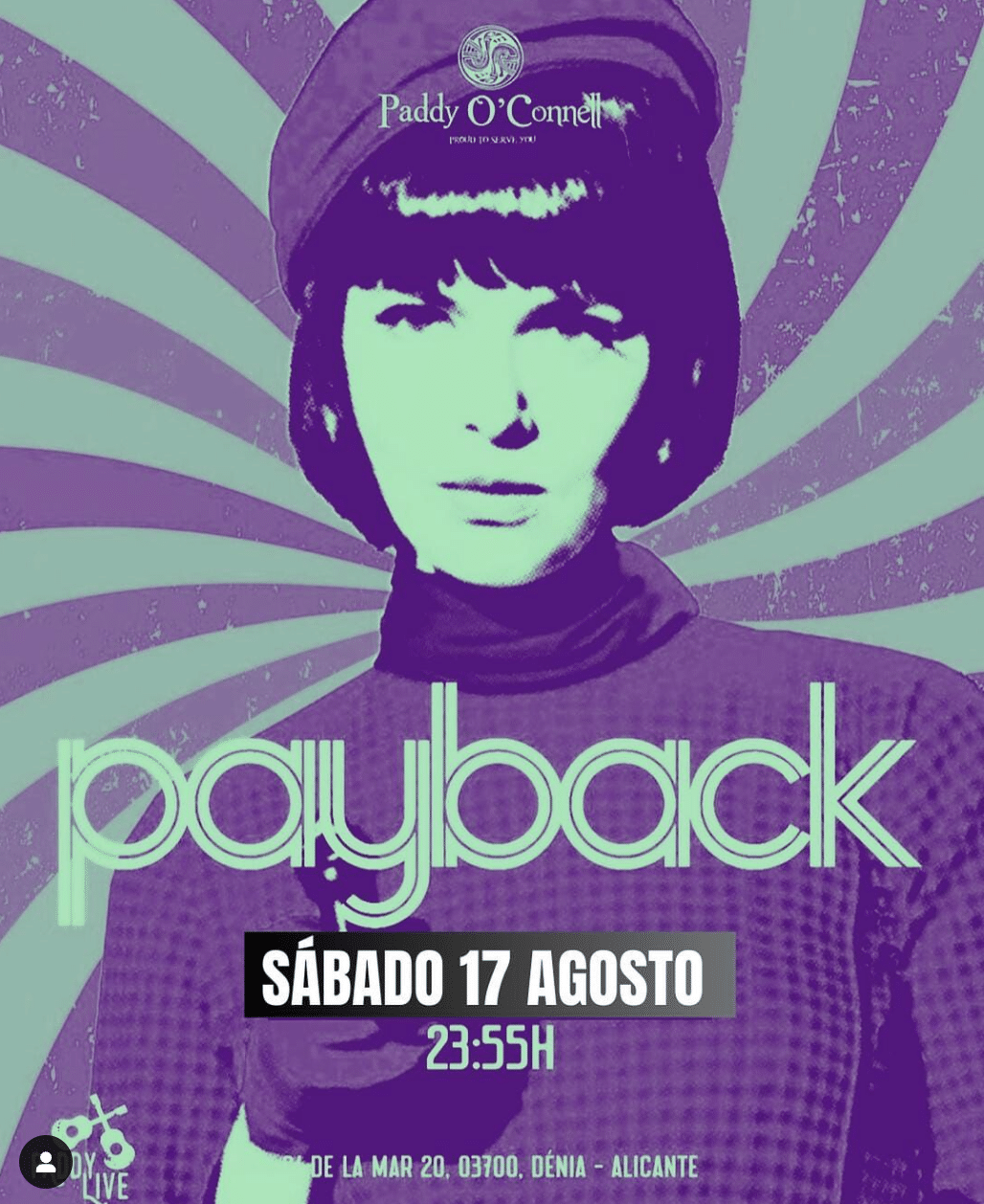 Evento Payback en Paddy oConnell, 17 de agosto.