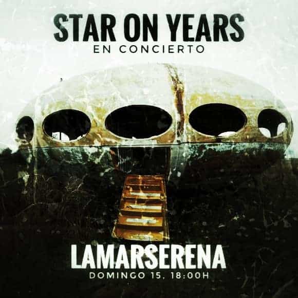 Cartel de concierto, banda Star on Years.