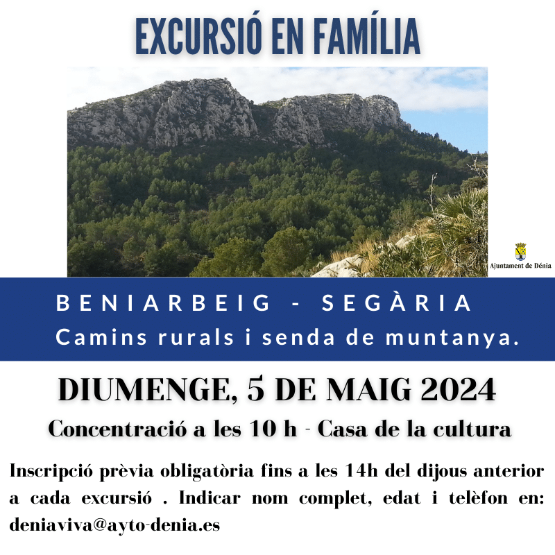 excursión en familia: BENIARGEIG – SEGÀRIA