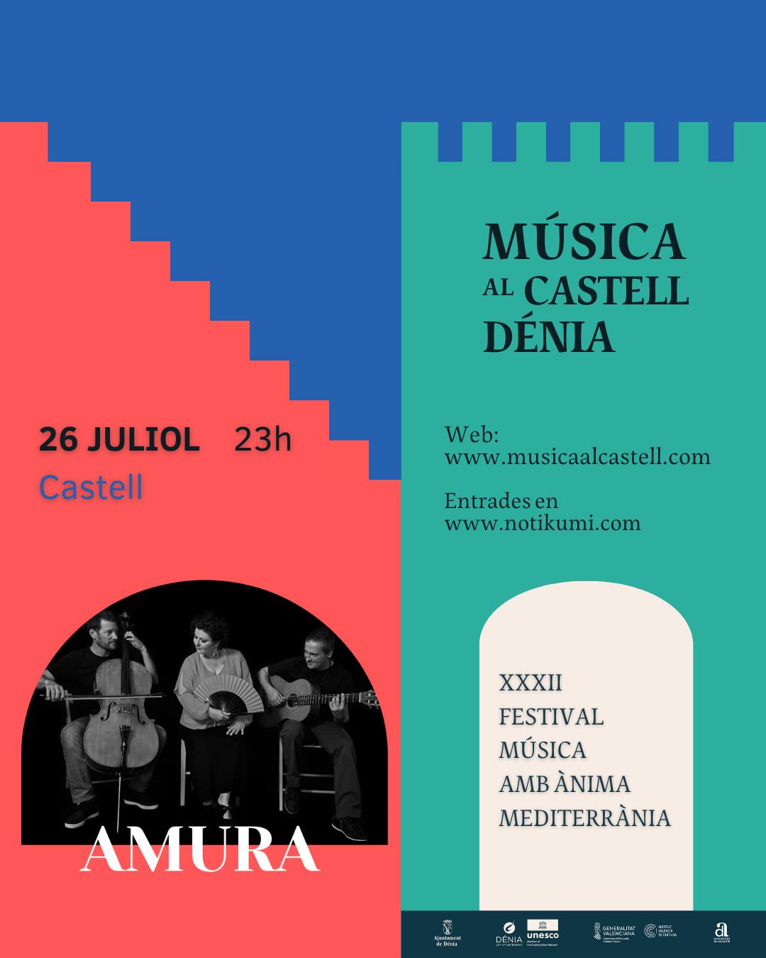 Festival Música al Castell Dénia julio 2023 Amura