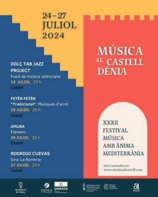 Festival Música al Castell Dénia, julio 2024.