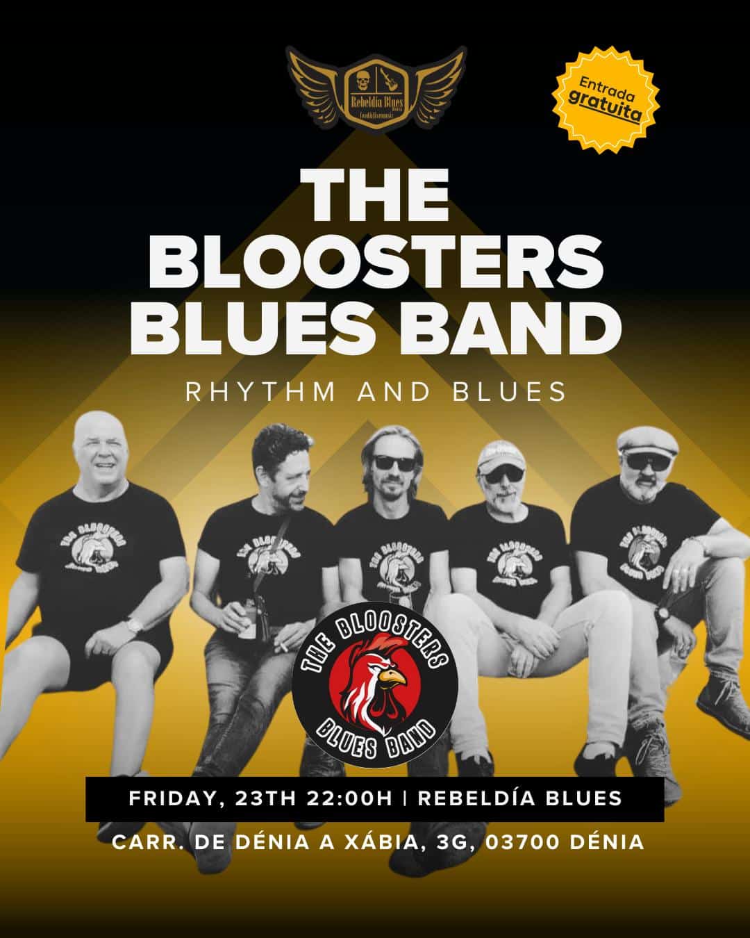 Concierto The Bloosters Blues Band en Dénia, entrada gratuita.