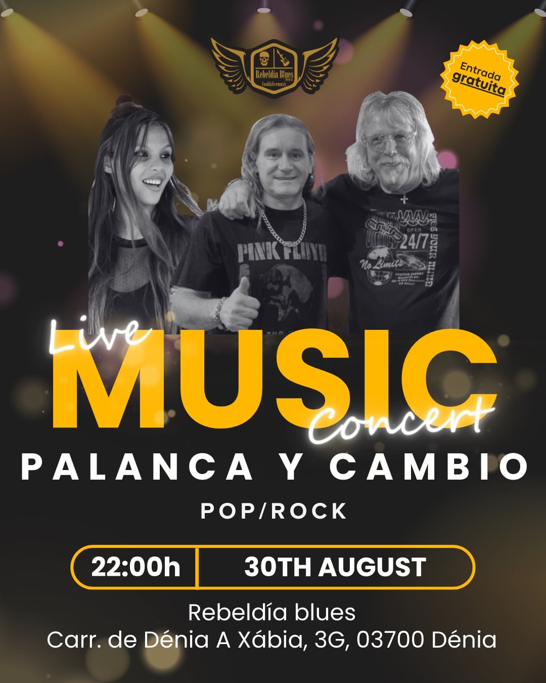 Concierto Palanca y Cambio, 30 agosto, Rebeldía Blues