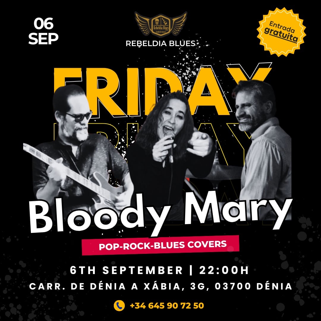 Concierto Bloody Mary en Rebeldia Blues, 6 de septiembre