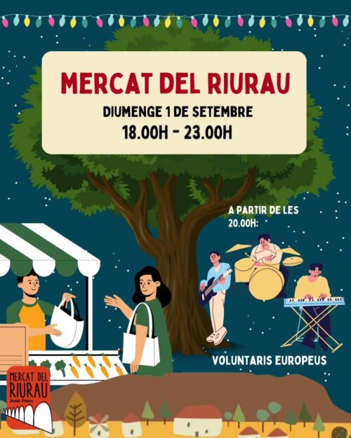 Cartel Mercat del Riurau, 1 septiembre, 18:00-23:00