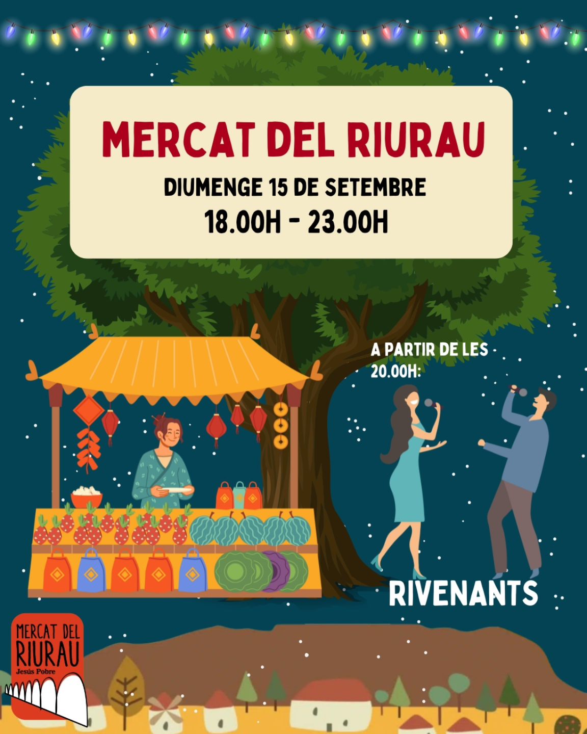 Mercado Riurau domingo 15 septiembre 18:00-23:00 Jesús Pobre