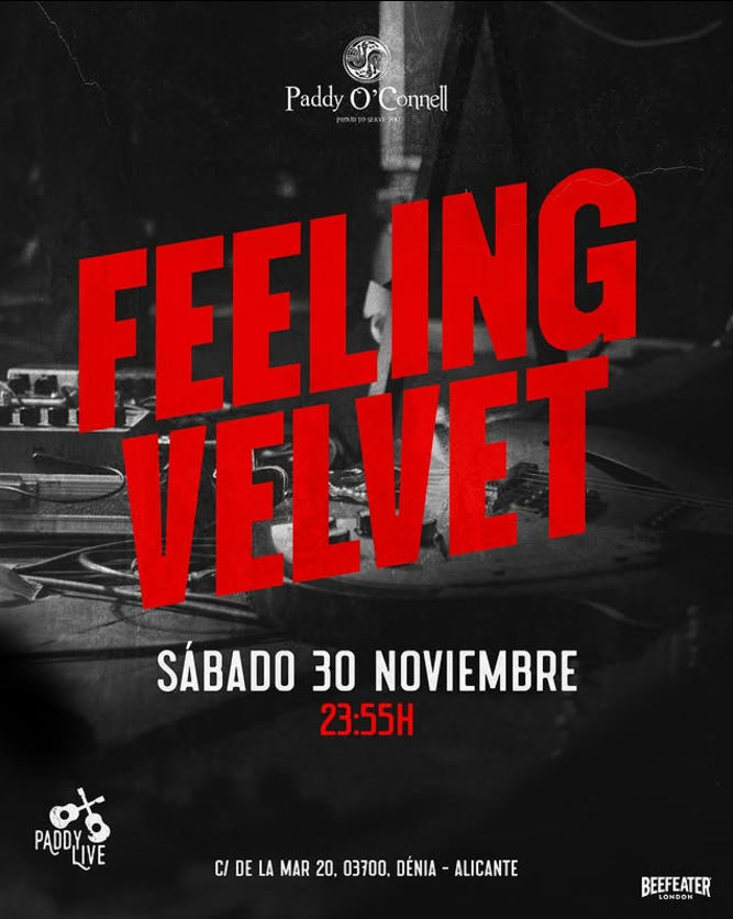 Evento musical en Paddy O'Connell, Dénia, 30 noviembre.