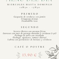 Menú del día por 13,90€