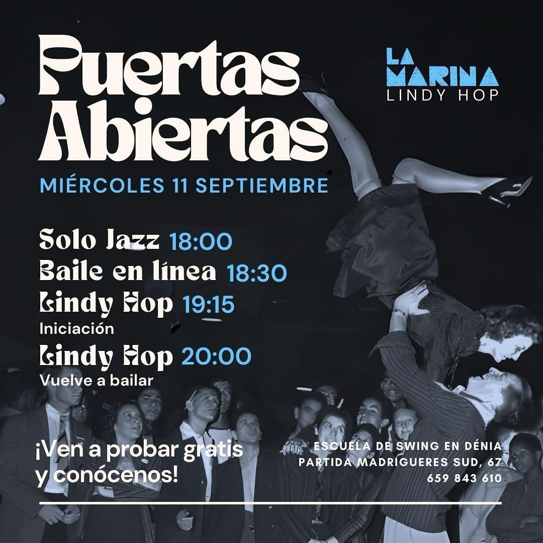 Puertas abiertas La Marina Lindy Hop 11 septiembre.