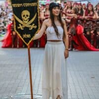 Desfile de Moros y Cristianos en Dénia, España.