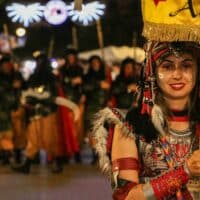 Desfile de moros y cristianos en Denia