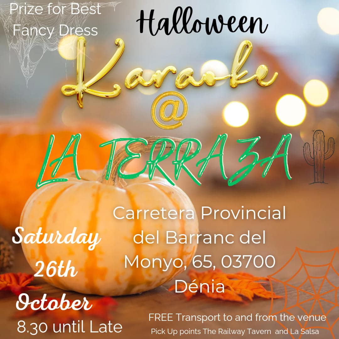 Fiesta Halloween Karaoke en La Terraza, 26 Octubre.