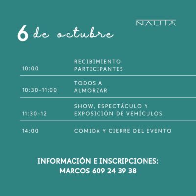 Programa del evento del 6 de octubre.