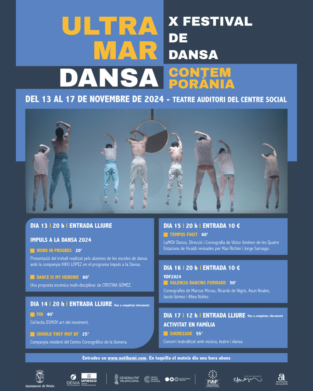 Cartel del X Festival Ultramar Dansa 2024 en Dénia.