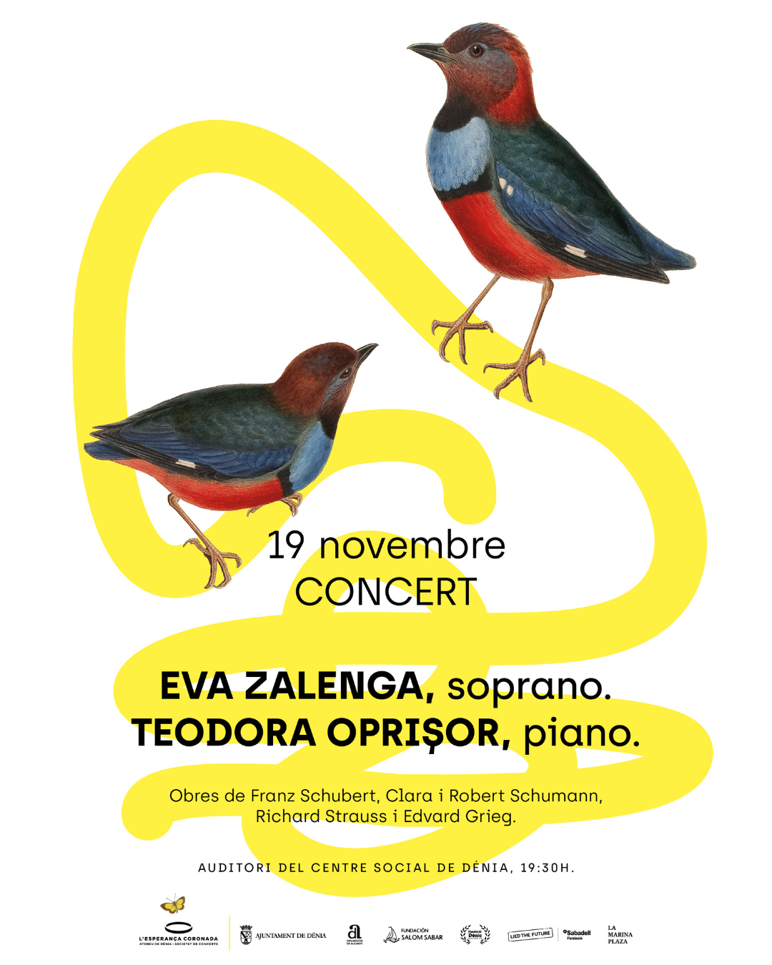 Concierto 19 noviembre Dénia Eva Zalenga Teodora Oprișor