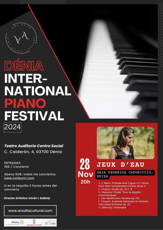 Cartel Festival Internacional Piano Dénia 2024