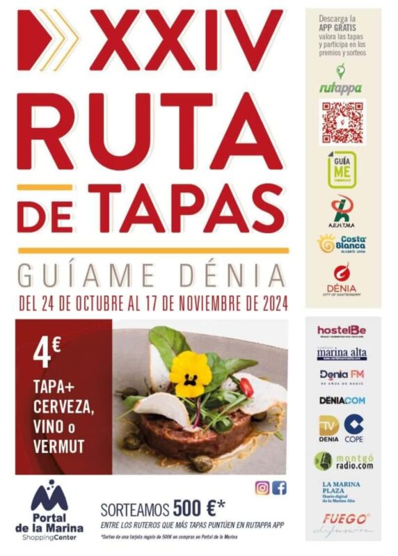 Cartel XXIV Ruta de Tapas Dénia 2024