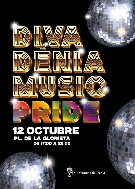 Cartel Fiesta Diva Dénia Music Pride 12 Octubre