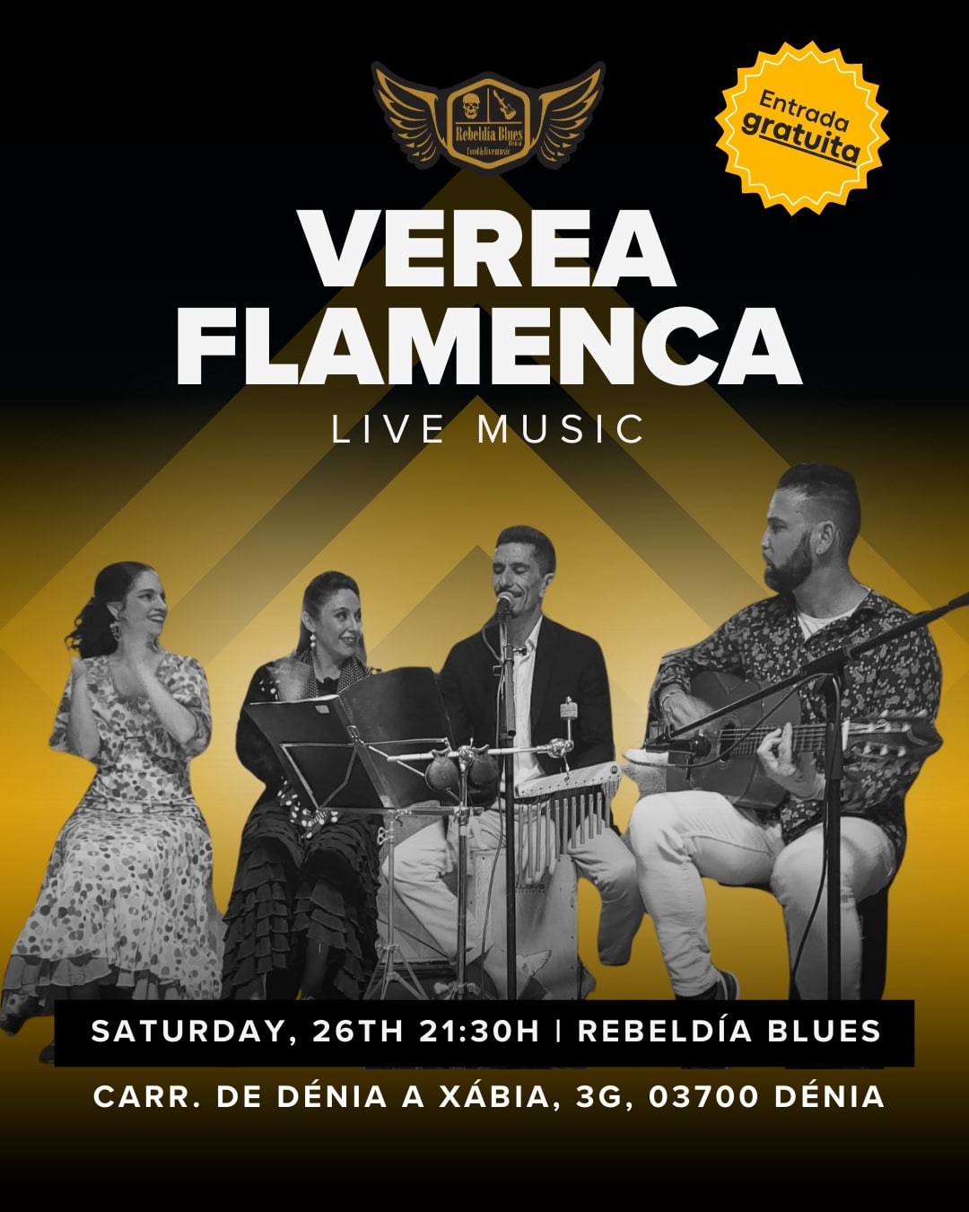 Concierto flamenco en Dénia, entrada gratuita.