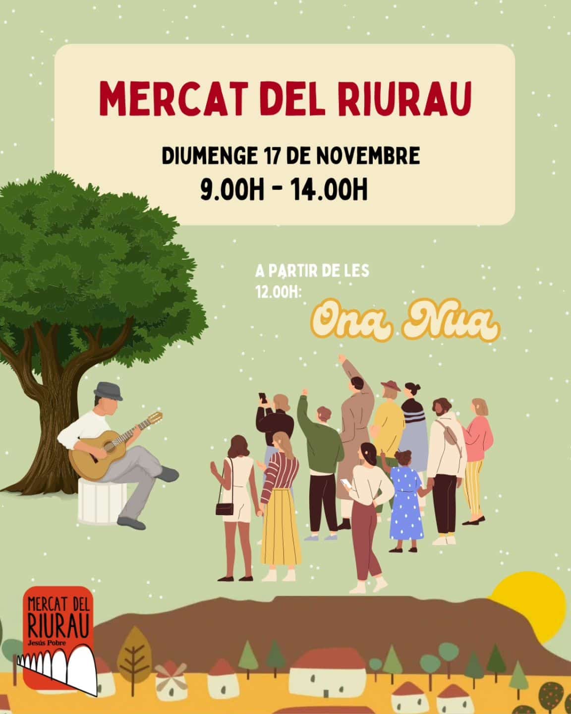 Cartel del Mercat del Riurau en noviembre.