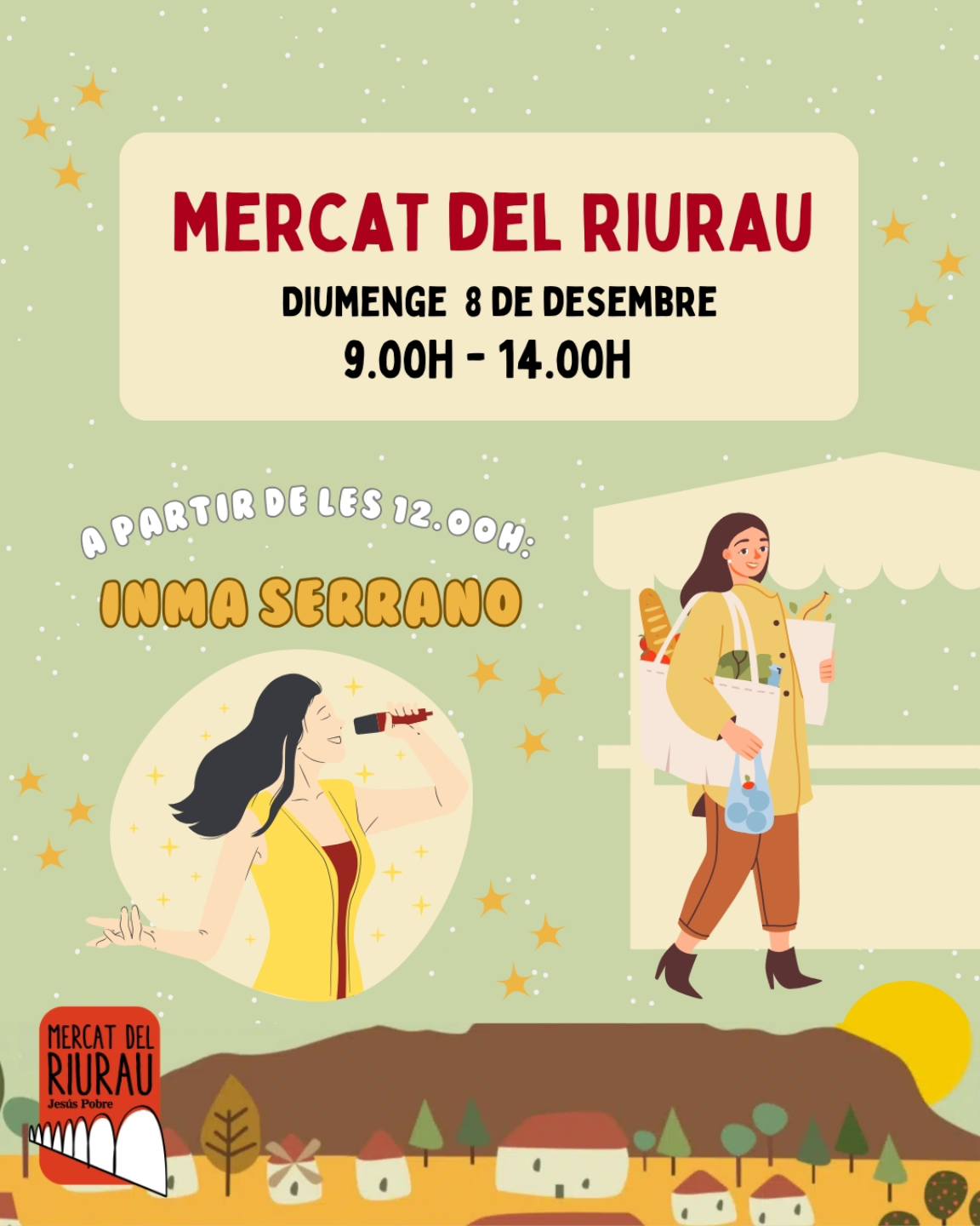 Cartel Mercat del Riurau, 8 diciembre.