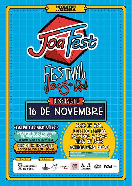 Cartel del festival JoaFest en noviembre, Denia.