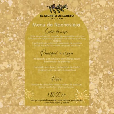 Menú de Nochevieja El Secreto de Loreto 2022