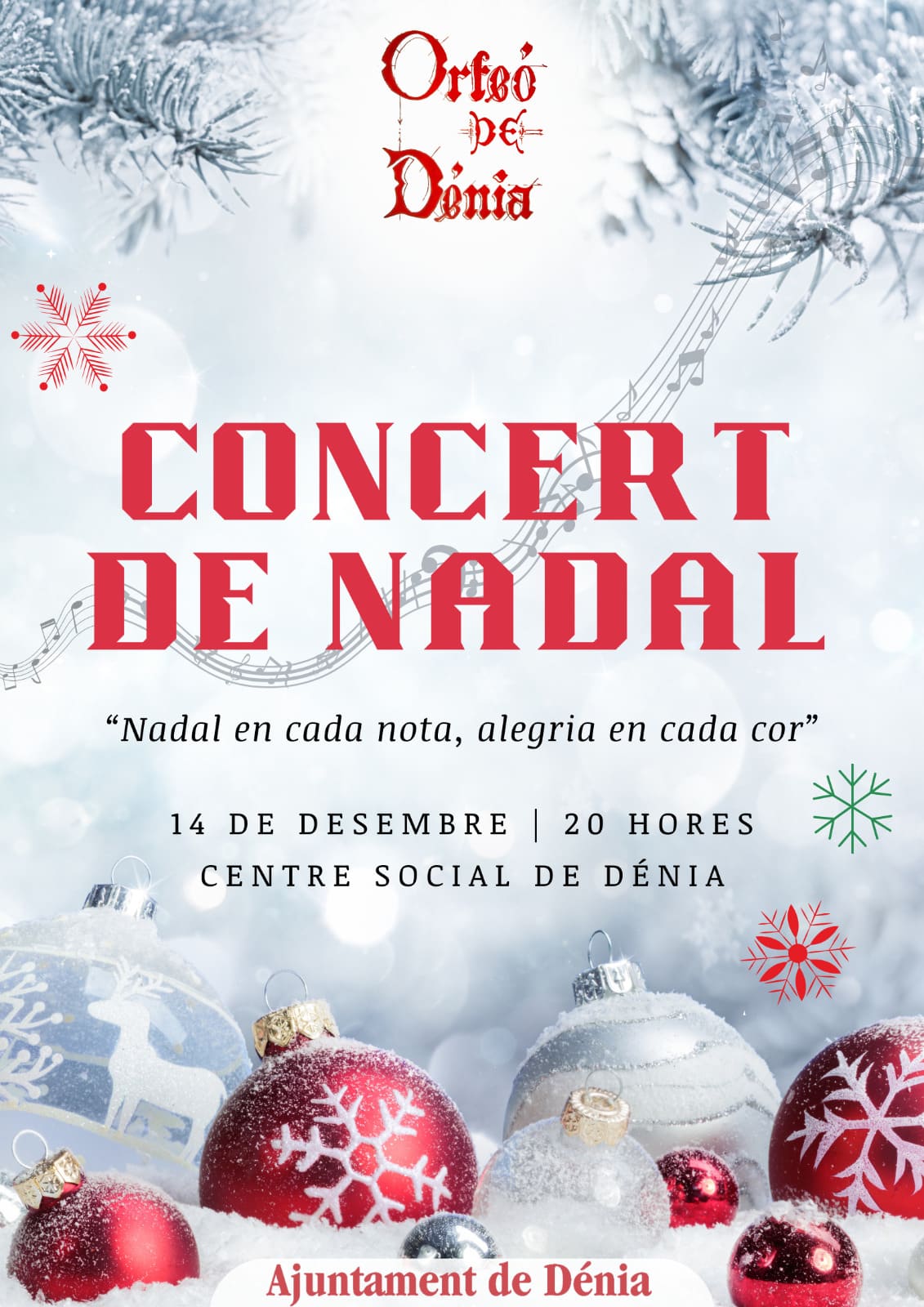 Concierto de Navidad en Dénia, diciembre 14 a las 20h.