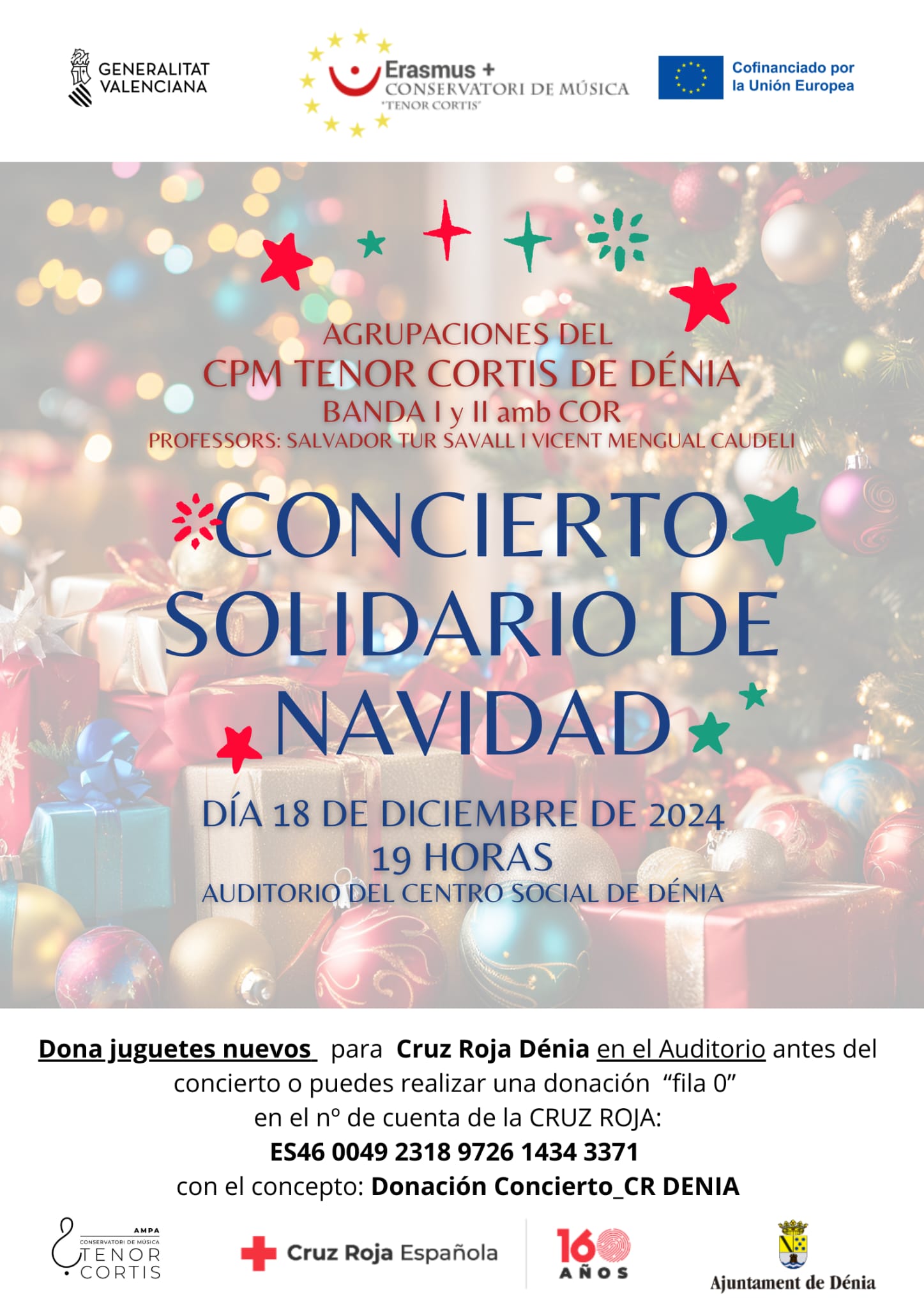 Concierto solidario de Navidad en Dénia, diciembre 2024.