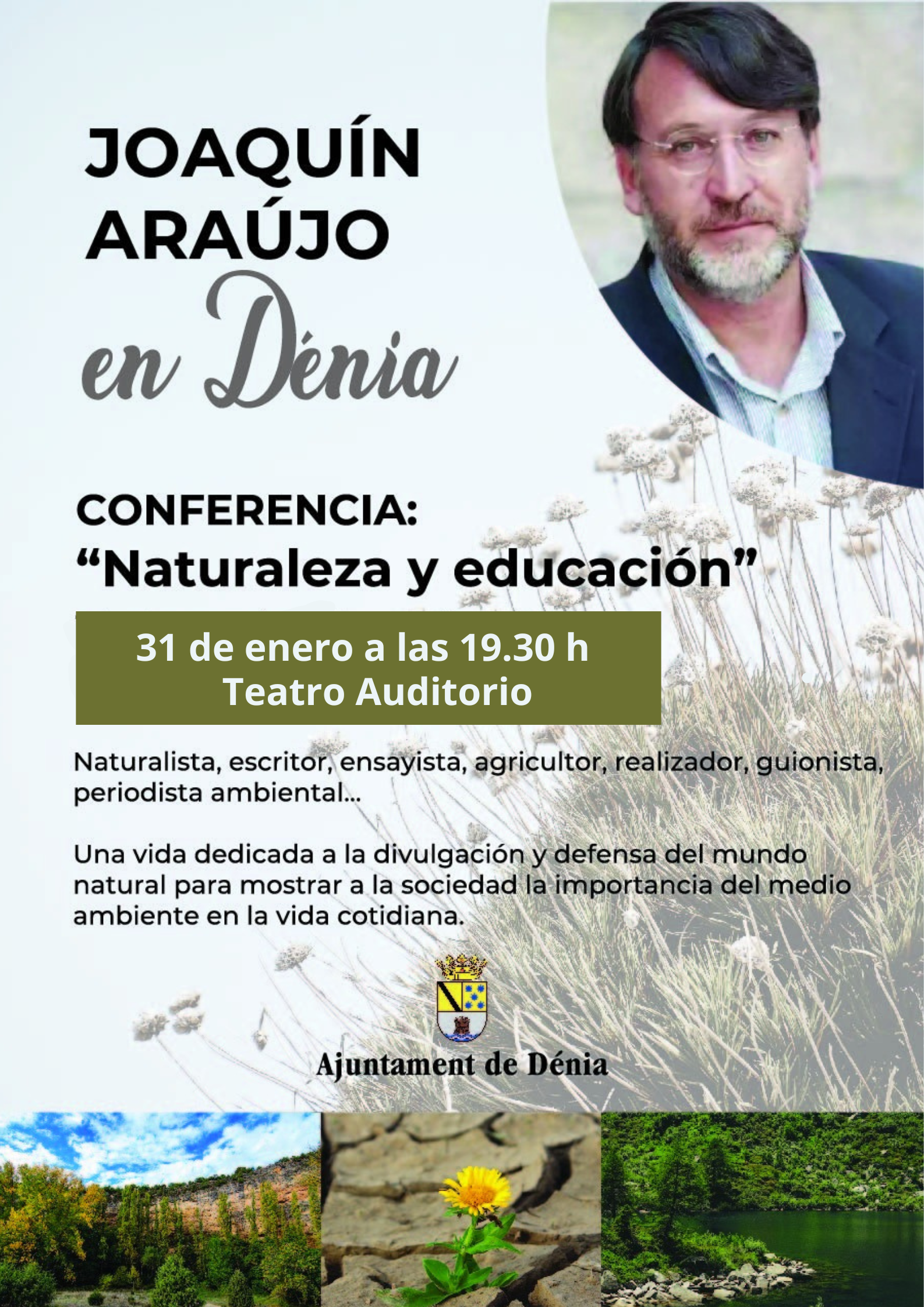 Conferencia sobre naturaleza y educación en Dénia, enero