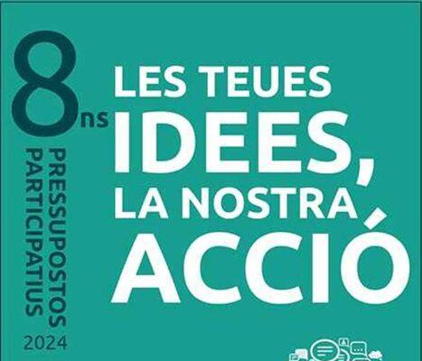 Cartel ideas y acción para presupuestos 2024