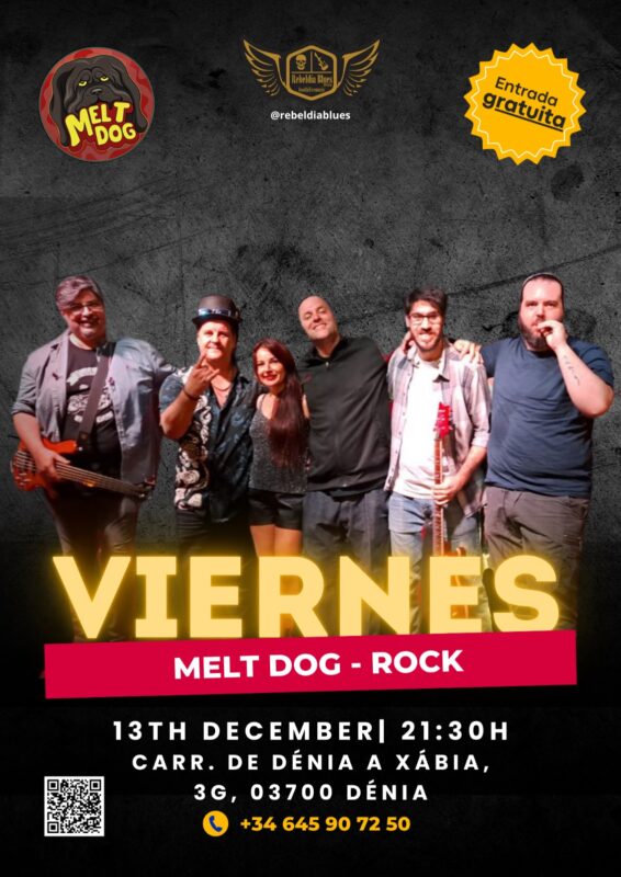 Concierto de rock gratuito en Dénia, diciembre.