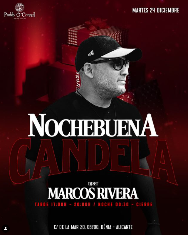 Evento Nochebuena con DJ Marcos Rivera en Alicante.