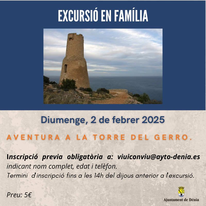 Excursión familiar Torre del Gerro, Dénia, febrero 2025