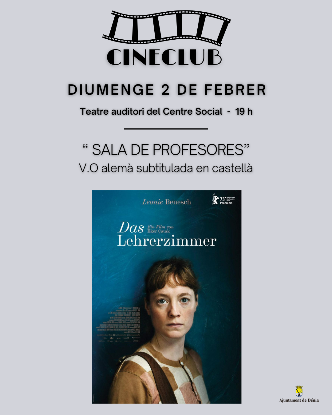 Cineclub proyeccion película Das Lehrerzimmer en Denia