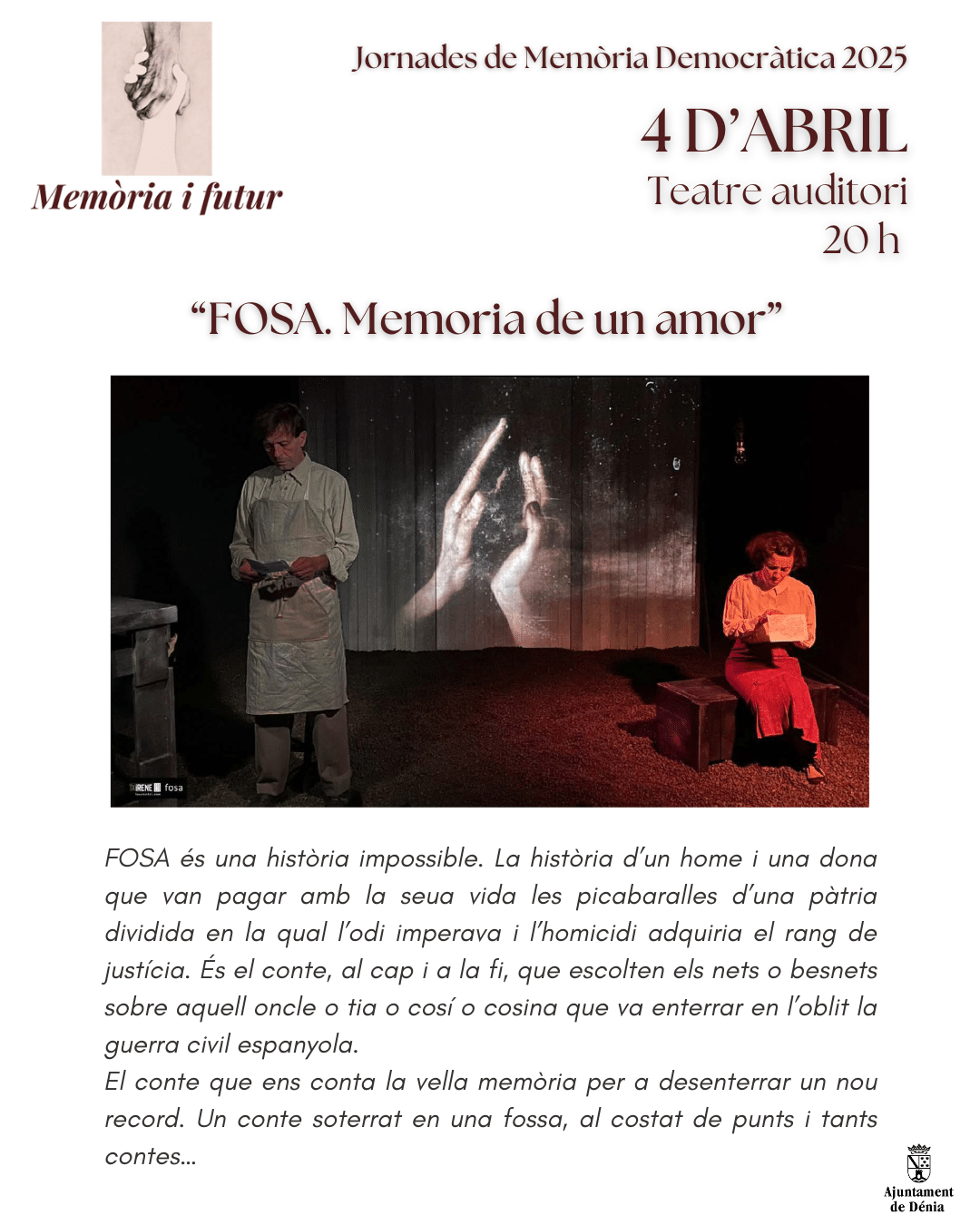 Cartel de teatro: FOSA, Memoria de un amor.